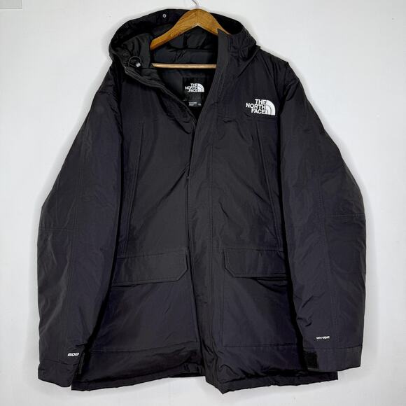 North Face Jacket Mens XXXL Black DryVent 600 Down Hooded Parka Puffer Winter 3X - Picture 1 of 15